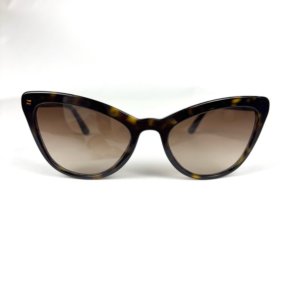 Prada SPR01V Cat Eye Sunglasses Tortoise Brown NWOT w Box Case Cloth Authentic - Picture 3 of 16